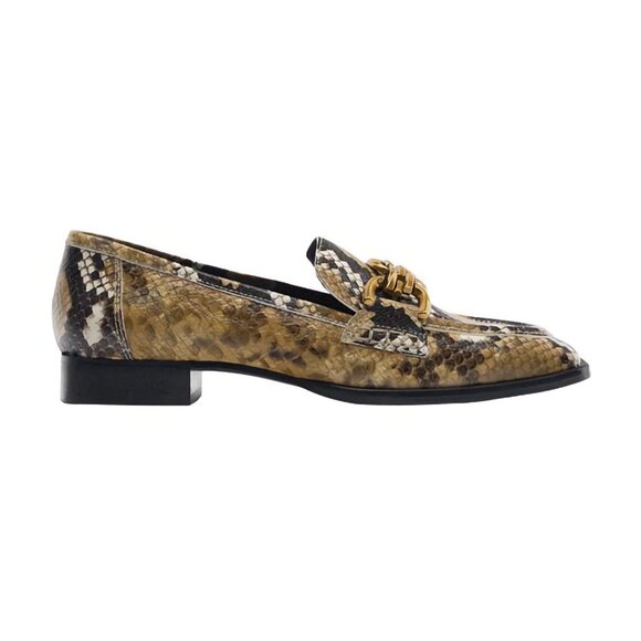 NEW Zara Animal Print 100% Leather Snakeskin Loafers, Size EU 37 - Picture 4 of 16